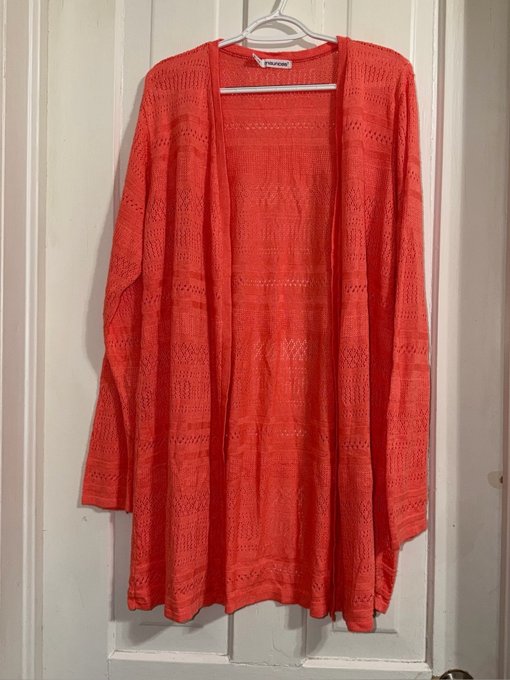 Women’s size 3X cardigan Coral Open-Front Knit Cardigan Sweater
